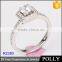High quality 925 silver engagement ring with clear zircon for lady made in china