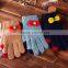 MS touchscreen gloves for winter Fashion big bowknot jacquard knitting finger gloves