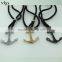 2016 New Ideas Simple Anchor Blue Cord Jewelry Blue String Plated with Vacuum Luxury Bracelet