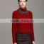 Cashmere sweater high neck long sleeve pullover with cable details