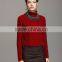 Cashmere Sweater High Neck Long Sleeve Pullover With Cable Details