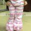 New design wholesale baby clothes baby 100% cotton double ruffle pants stripe cotton pants with double ruffles for baby