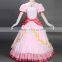 Womens Sexy Pink Princess Peach Toadstool Halloween Fancy Costume
