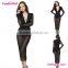 Black long maxi women dress plus size 6l long                        
                                                Quality Choice