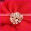 Wholesale lots rose gold Colorful Imitate crystal rings