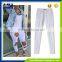 Irregular hole street style Ms white jeans trousers