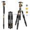 Q888 Aluminum portable tripod for digital dslr video film shooting camera tripod stand with panoramic ballhead tripod bag