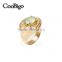 Fashion Jewelry Elegant Crystal Rhinestone Vintage Oval Ring Women Wedding Party Show Gift Dresses Apparel Promotion Accessories