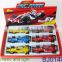 8pcs small diecast meta bus toy /funny pull back kid toy school bus