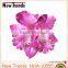Beautiful orchid polyester flowers hair clip multicolor