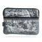 Gray Camo Pattern Tyvek Paper Zipper Portfolio With Pocket For iPad & Tablets 10"