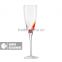 SAMYO handmade elegant hot sale glass champagne flute with two color