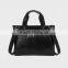 Top Grade Handcrafed Handbag Cowhide Tote Man Bags Genuine Leather Pure Color Bag