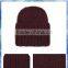 darker red knit super chunky hat with ribbed turn-up