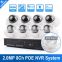 POE CCTV Kits 8CH 1080P IP Camera System Support PC&Mobile View