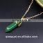 Precious Stone Jewelry Healing Crystal Gemstone Pendant Natural Clear Quartz Chakra Point Pendant Necklace for Unisex