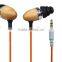 2014 hot selling style wooden ear phones wooden earbud