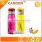 OEM logo 530ml plastic straw carbon alkaline water bottle