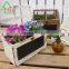 Rustic Wooden Herb Blackboard Window Wooden Flower Pot Holder