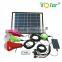 Solar Powered portable Led mini home lights with multi-purpose USB Charger