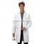 Hospital medical uniforms long sleeved white doctor's lab jacket coat made in China 