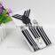 2015 Fashion Black And White Striped Suspenders Elastic Y-back 2.5cm Width Adjustable Clips On kids Braces