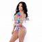 Sexy Womens Floral One-piece Bikini Set High Waist Colorful Swimsuit Swimwear