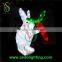 3D rabbit night light led ABS motif sculpture light room garden decoration for holiday christmas