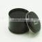 black matt round smart watch tin box