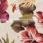 Haining knitted 100% polyester flower design printing fabric for upholstery