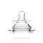 Transparent Silicone Wide Neck Baby Nipple Holder Baby Bottle Big Nipples Thermometer