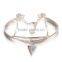 925 Sterling Silver Bangle Bracelets Adjustment Open Bracelets Nature Stones Dangle Bracelets