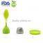 silicone TeaLeaf Tea Infuser - Food Grade Silicone - Stainless Steel Strainer - Best for Medium to Large Loose Leaf or Gift