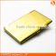 Business card use silver and golden stainless steel metal card holder with polished surface and engraving Logo