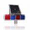 New design red blue module led flashing warning solar traffic signal light