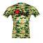 Mens Camouflage Print Short Sleeve Cycling Jersey