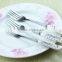Hellokitty cartoon ceramic handle knife and fork spoon chopstickst bone china stainless steel tableware set C68