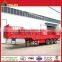 Tri axle frame fence suround skete semi trailer ethiopia howo cargo trailer for animals