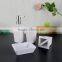 Factory Direct Wholesale White Ceramic Bathroom Accessory Set With Custom Logo