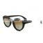 Unisex Multi Color Mirror Lenses Black Walnut Wood Sunglasses