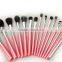 15pcs cheap good quality complete makeup set brushes