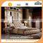 foshan King size genuine leather hotel set / bedroom furniture bed