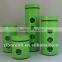 High Quality Set 4 Fancy Canning Emboosed Colored Glass Jars Wholesale