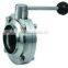 HF1B008 DN100 Weld Stainless Steel 304 Sanitary Low Price Butterfly Valve