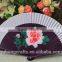 New style silk bamboo fan with flower