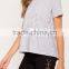 Wholesale high quality women 100% cotton o neck short sleeves stripe t shirt