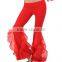 Charming Purple Yoga and Sportwear Ruffled Pands For Lady and Girl