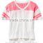 Child Girls Linen-Blend Football Tee HST8064