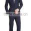 Navy Linen 2-Button Suit With Flat Front Pants(SHT1182)