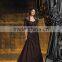 brown long sleeve lace evening dress formal